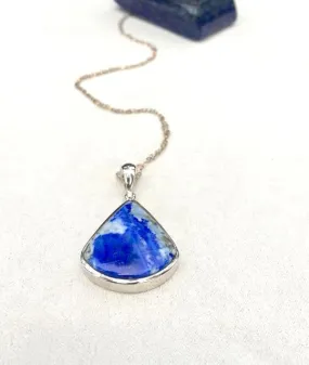 Sky and Cloud Lapis Pendant