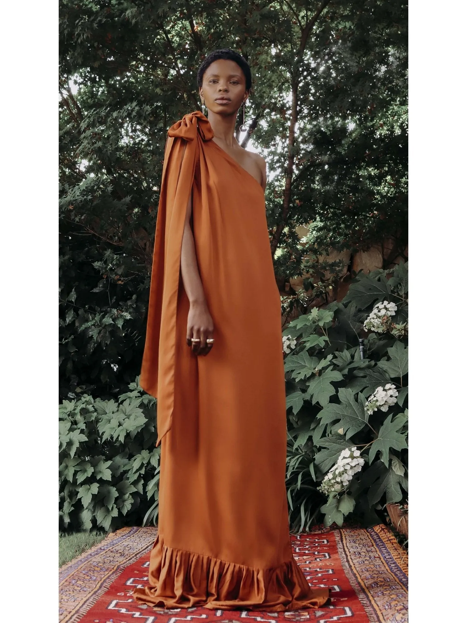 Sustainable Diago Dress - Solid Rust