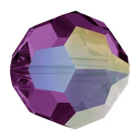 Swarovski 6mm Round - Amethyst AB (10 Pack)