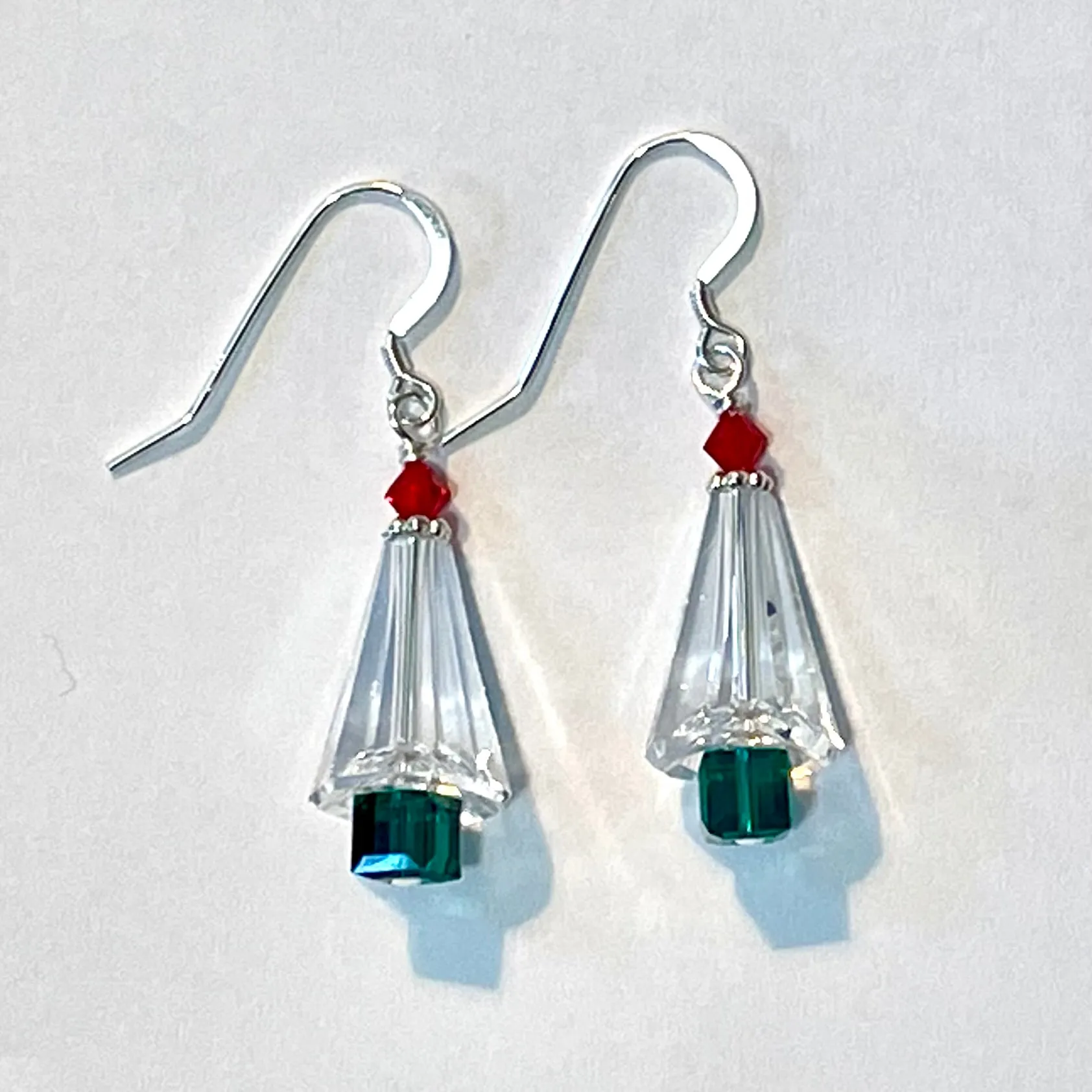 Swarovski Clear Crystal Christmas Tree Earrings