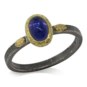 Textured Pebbles Iolite Ring