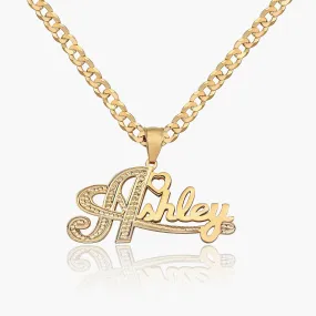 The Golden Swift Double Plated Name Necklace