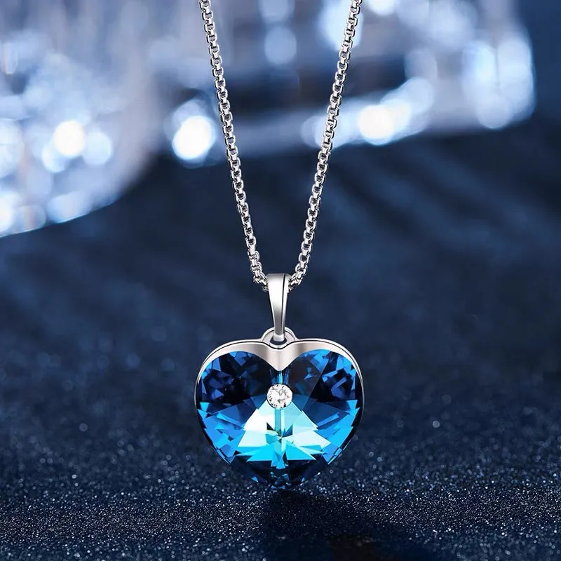 The pure Swarovski crystal heart necklace