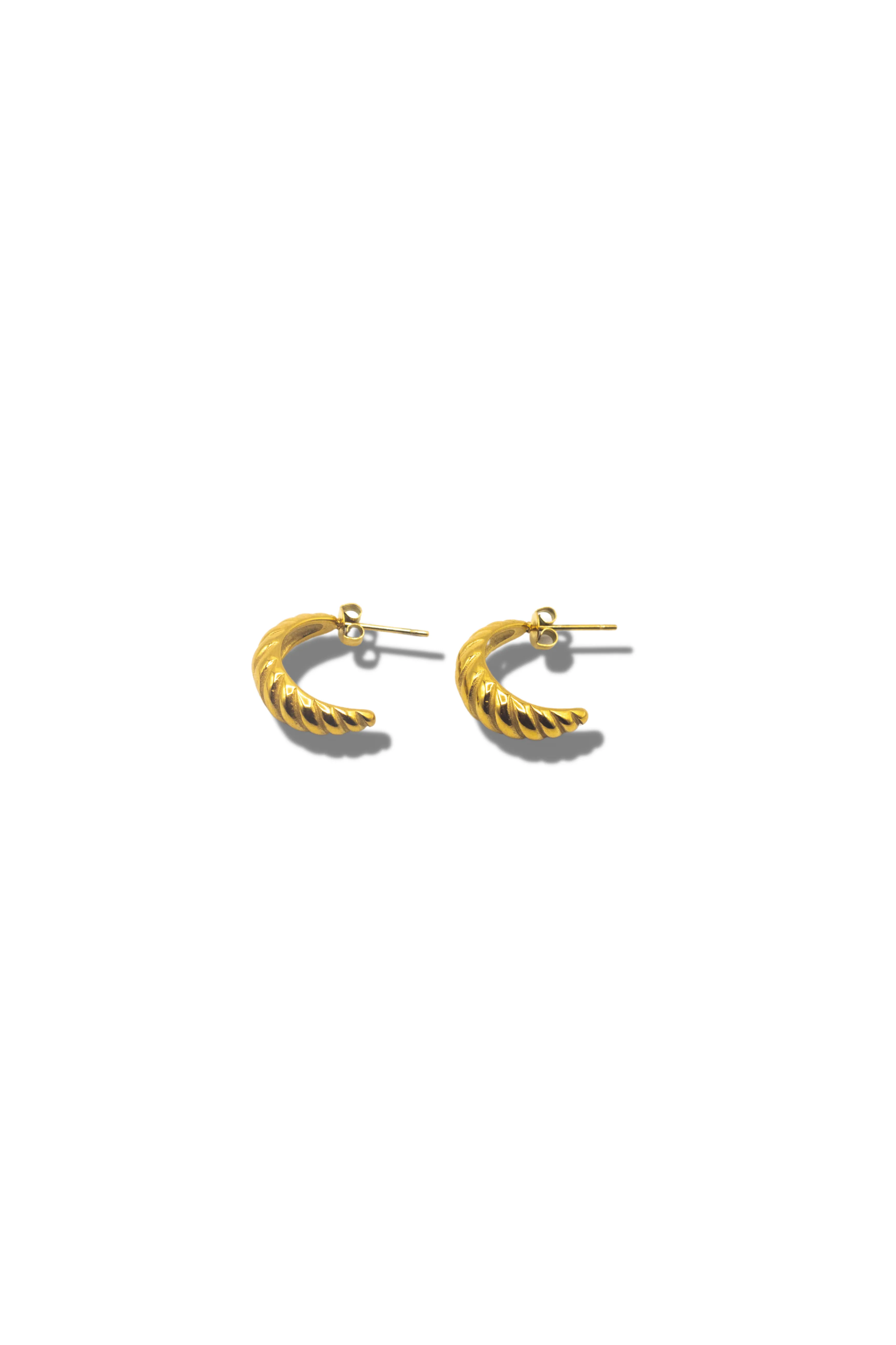 Thick Croissant Stud Earrings