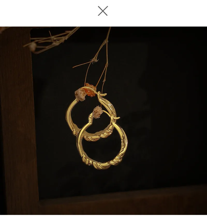 Twisted Ear Hoop Earrings