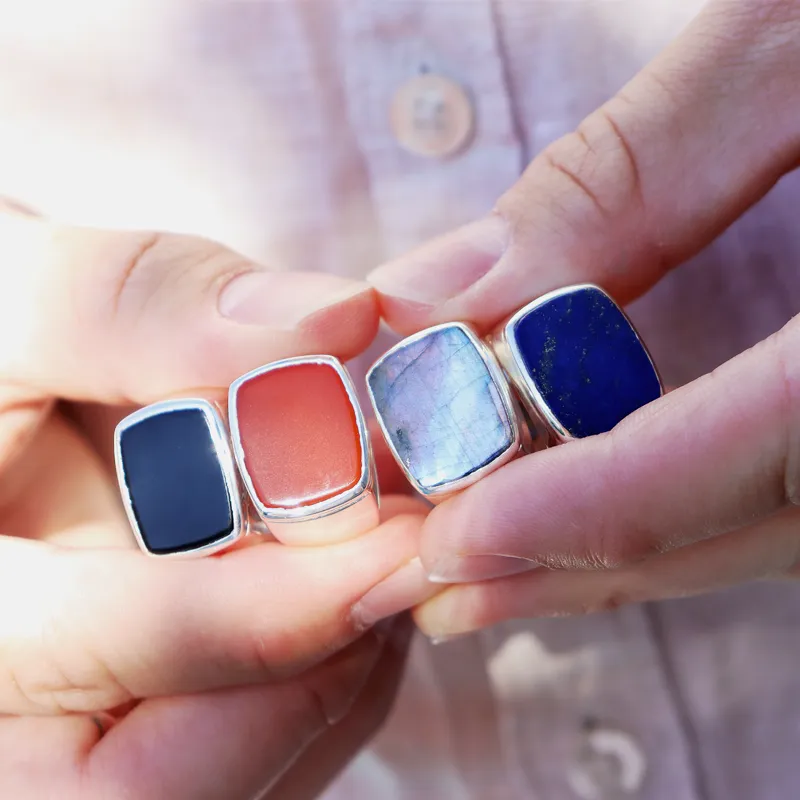 Unisex Lapis Lazuli Gemstone Ring