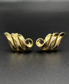 【USA輸入】 ヴィンテージ TRIFARI アブストラクト イヤリング/Vintage TRIFARI Abstract Clip On Earrings