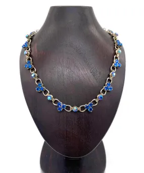 【USA輸入】ヴィンテージ BARCLAY ブルー ビジュー チョーカー/Vintage BARCLAY Blue Bijou Choker