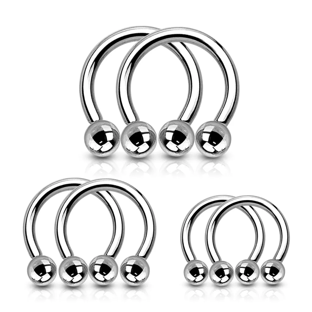 Value Pack Three Pairs 316L Surgical Steel WildKlass Horseshoes