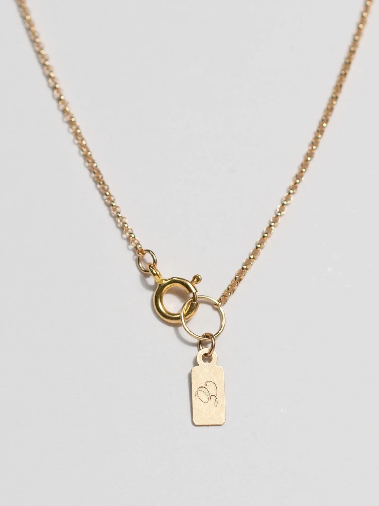 Varsity Abby Necklace, 14k Gold