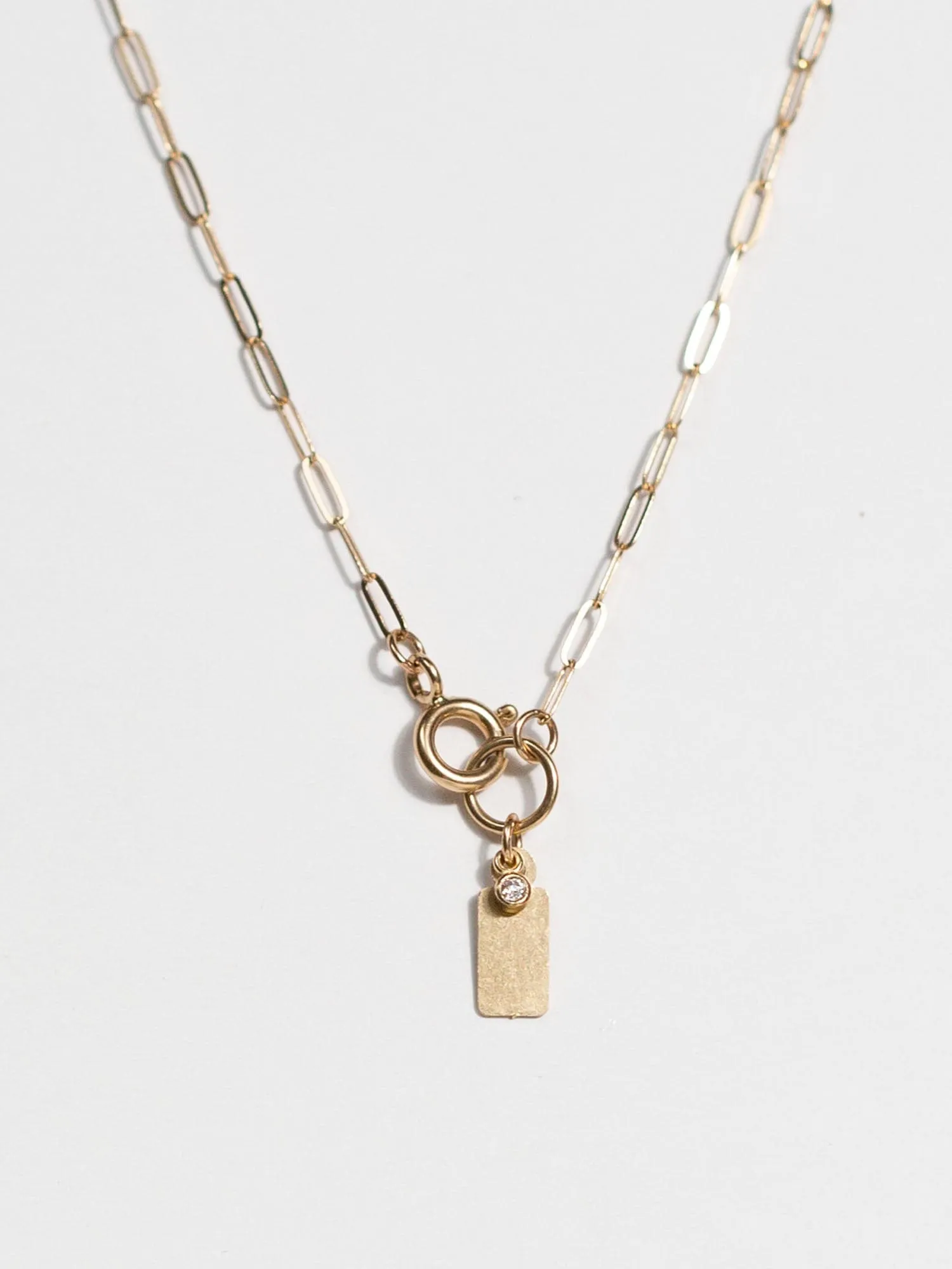 Varsity Abby Necklace, 14k Gold