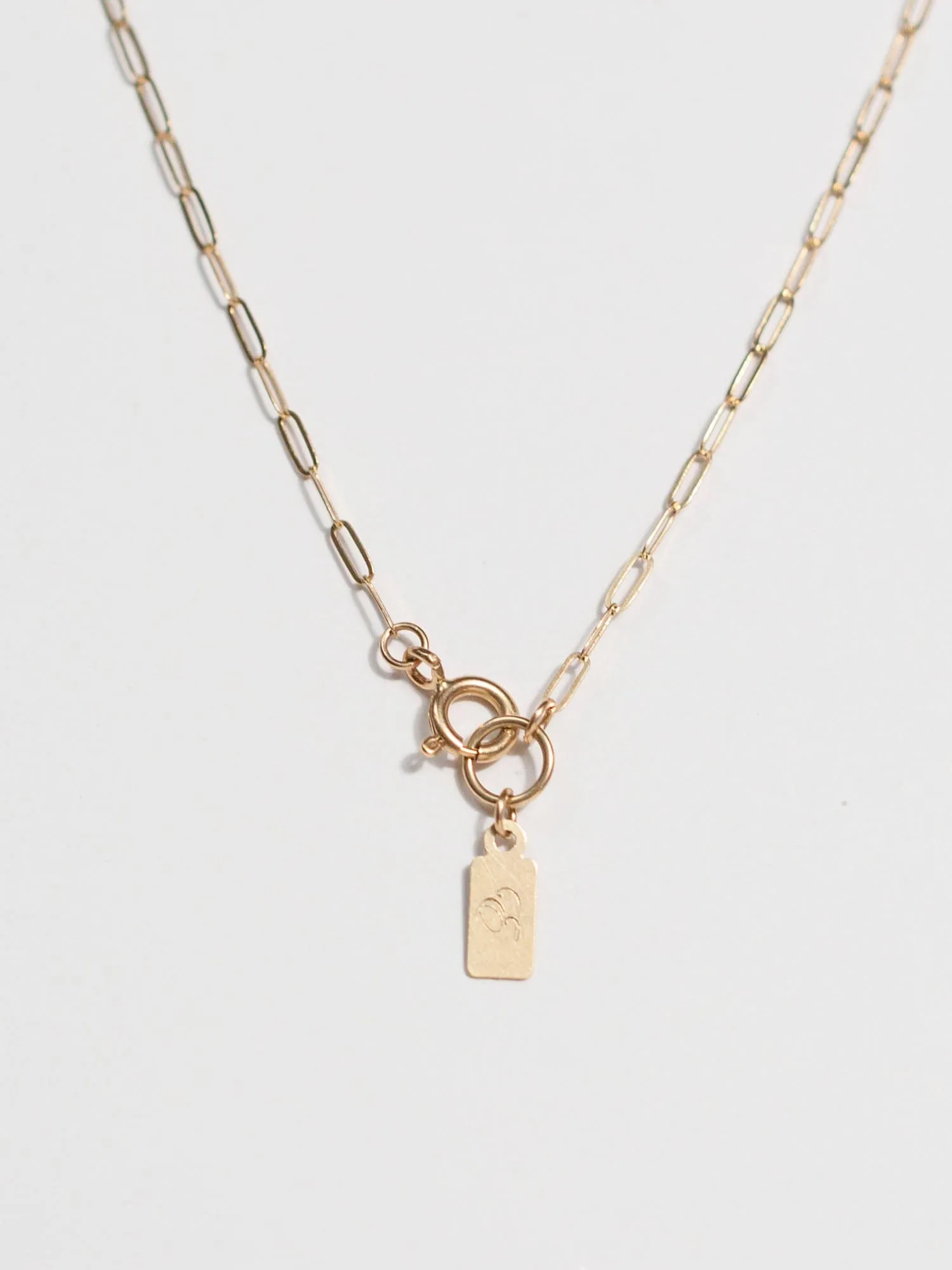 Varsity Abby Necklace, 14k Gold