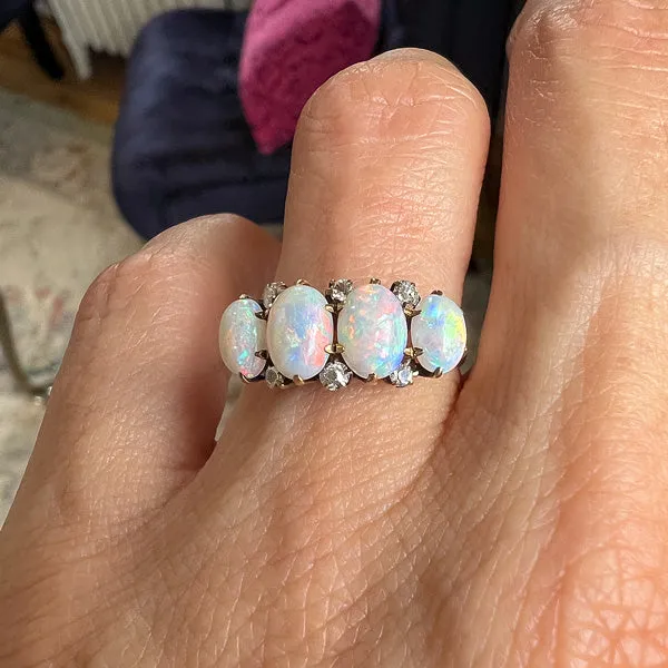 Victorian Opal & Diamond Ring