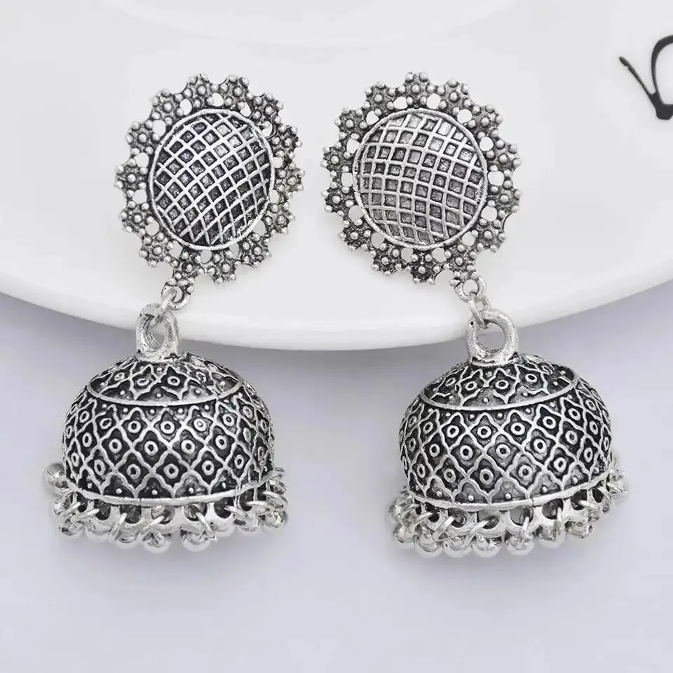 Vintage Metal Jewelry Sunflower Drop Earrings -S3619195