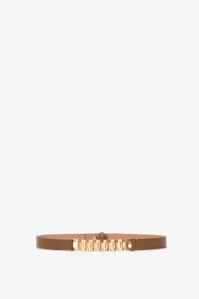 Watch Strap Detail Belt in Khaki-Brown