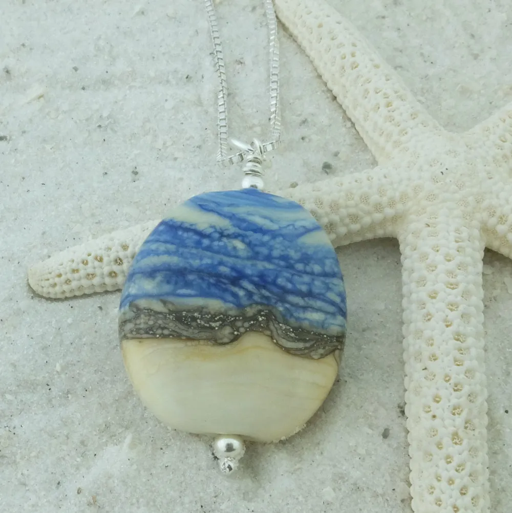 WH11P - Sand and Blue Sea Pendant