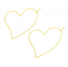 Wired Shaped Heart Earring - Gold