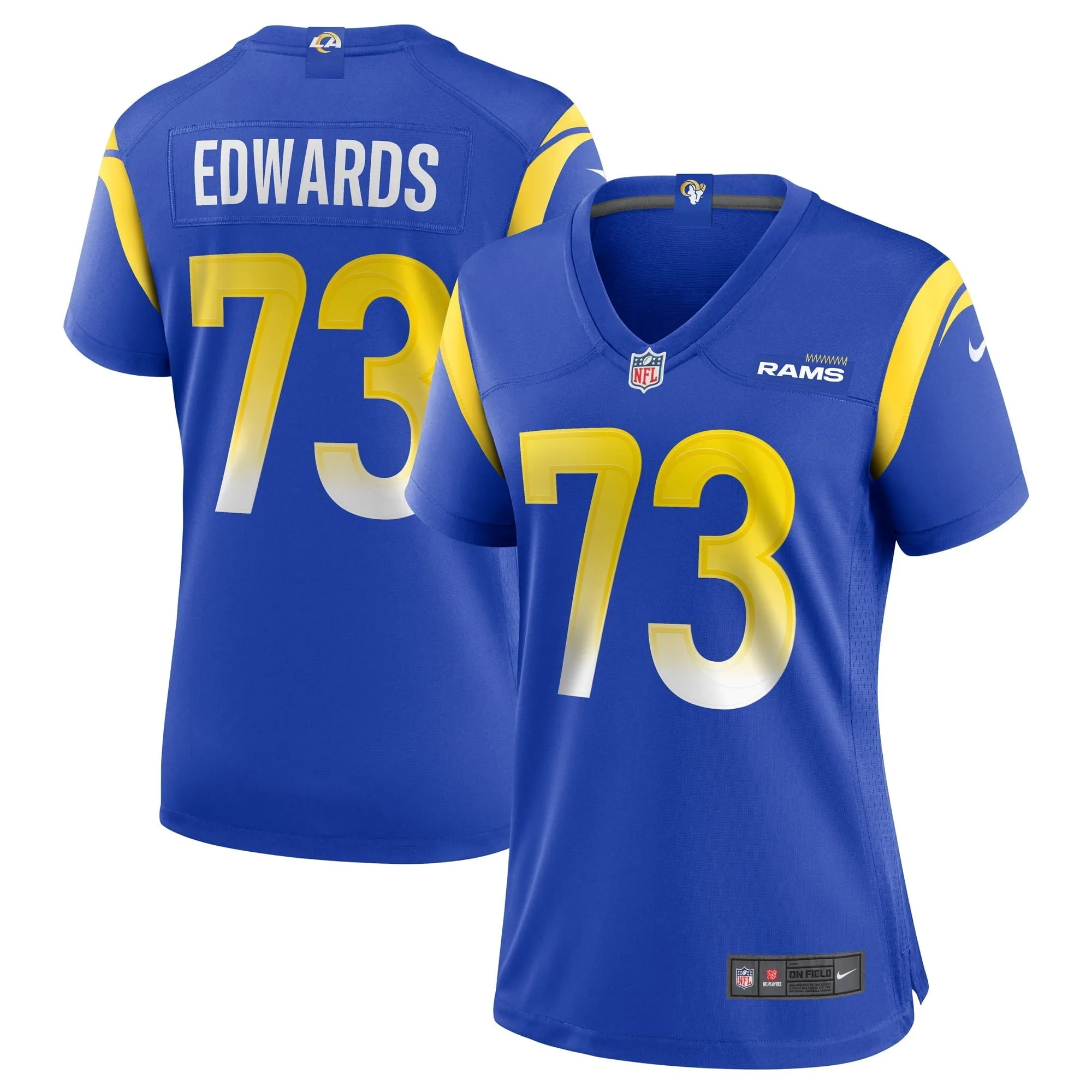 Women's Nike David Edwards Royal Los Angeles Rams Game Jersey